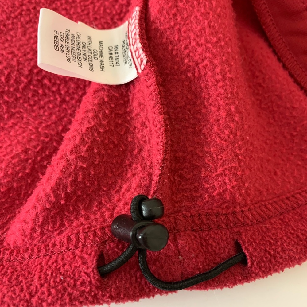 Natural Reflections Raspberry Red Fleece Zip Up Jacket Medium - Picture 9 of 11